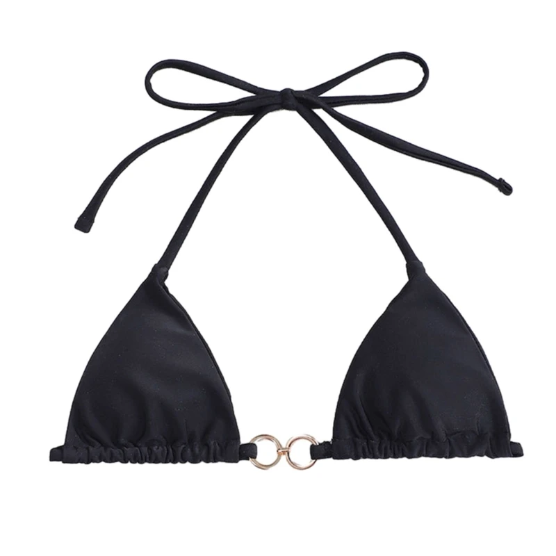 

Black Halter Neck Bikinis Top Women Swimwear Top, No Bottom