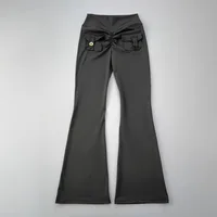 New pocket micro horn yoga pants for hip lifting  fitness dance pants quick drying exercise training yoga pants - Image 4