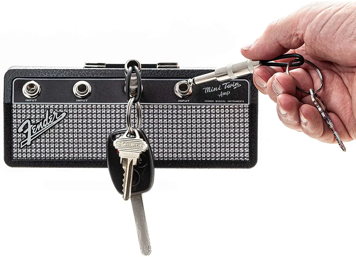 Key Holder Blues Music Storage Jack Rack Guitar Wall Keychain Vintage Amplifier Home Decoration Gift Llaveros guitar keychain