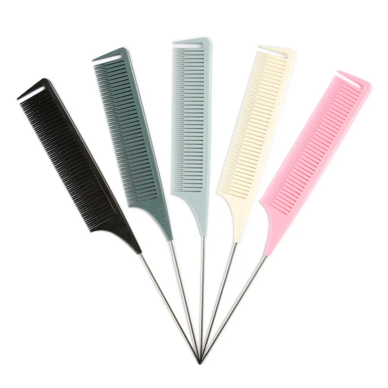 

2023 New Highlight Comb Point-tail Plastic Comb Hair Salon Color Brush Modeling Comb Hair Tool