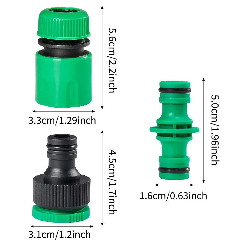 Hose Connector Garden Watering Hose ABS Quick Connector 1/2&rdquo; End Double Male Coupling Joint Adapter Extender Set For Pipe Tube