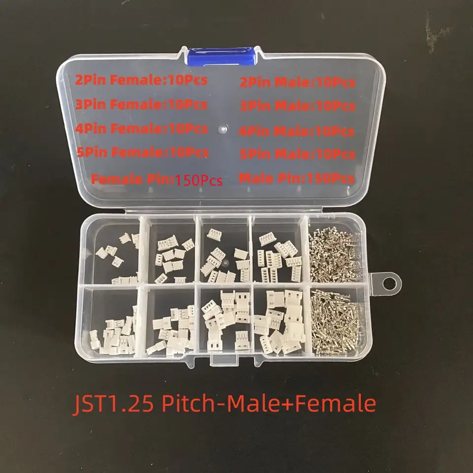 1Box JST SH1.0/1.25/PH2.0/XH2.54/VH/SM/KF2510 Connector Kit - Male/Female Housing & Crimp Terminal for Electronics image 3