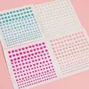 3D Eyes Face Makeup Temporary Tattoo Self Adhesive Beauty White Pearl Jewels Stickers Festival Body Art Decorations Nail Diamond 2