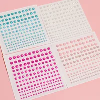 3D Eyes Face Makeup Temporary Tattoo Self Adhesive Beauty White Pearl Jewels Stickers Festival Body Art Decorations Nail Diamond 2