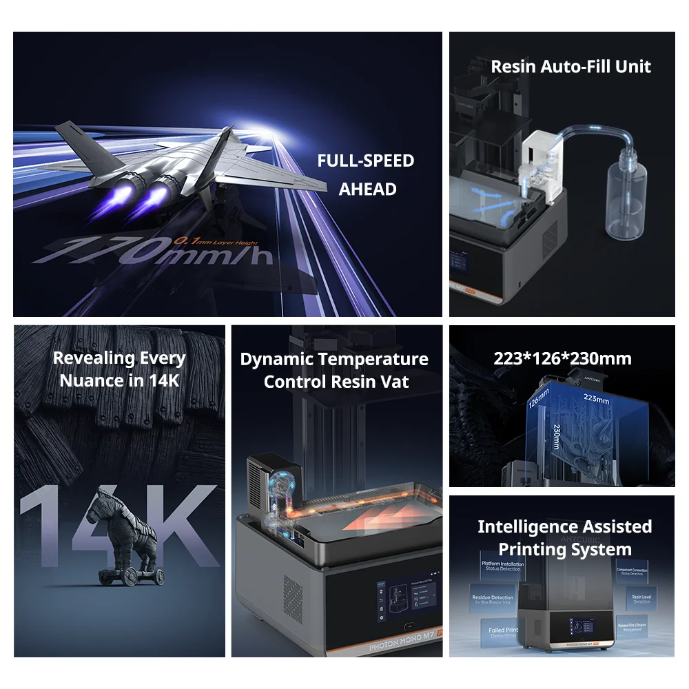 ANYCUBIC Photon Mono M7 Pro 14K + 10.1 インチ LCD 樹脂モノラル