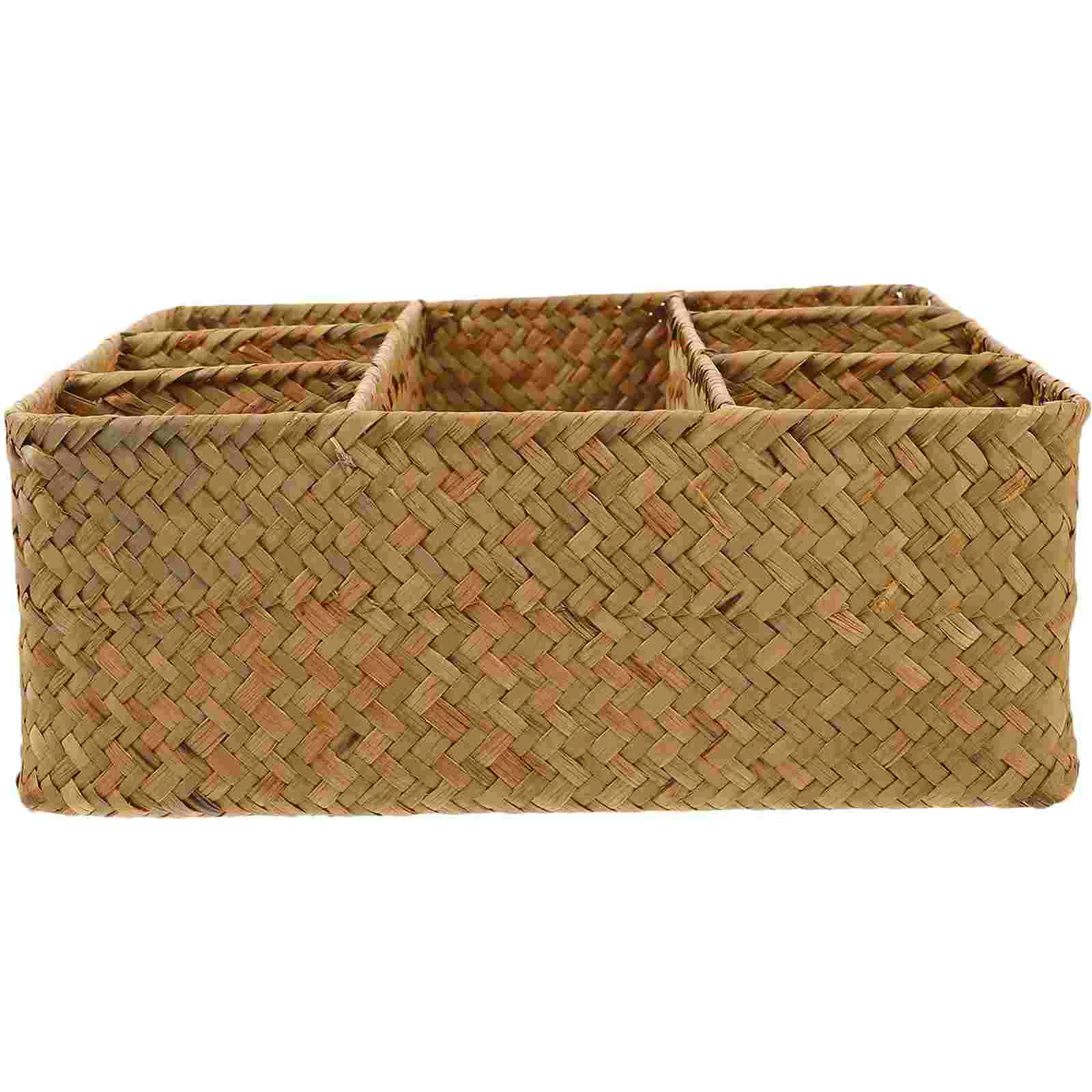 

Coffee Station Condiment Organizer Baskets Straw Storage Box Toy Bins For Wicker Shelf