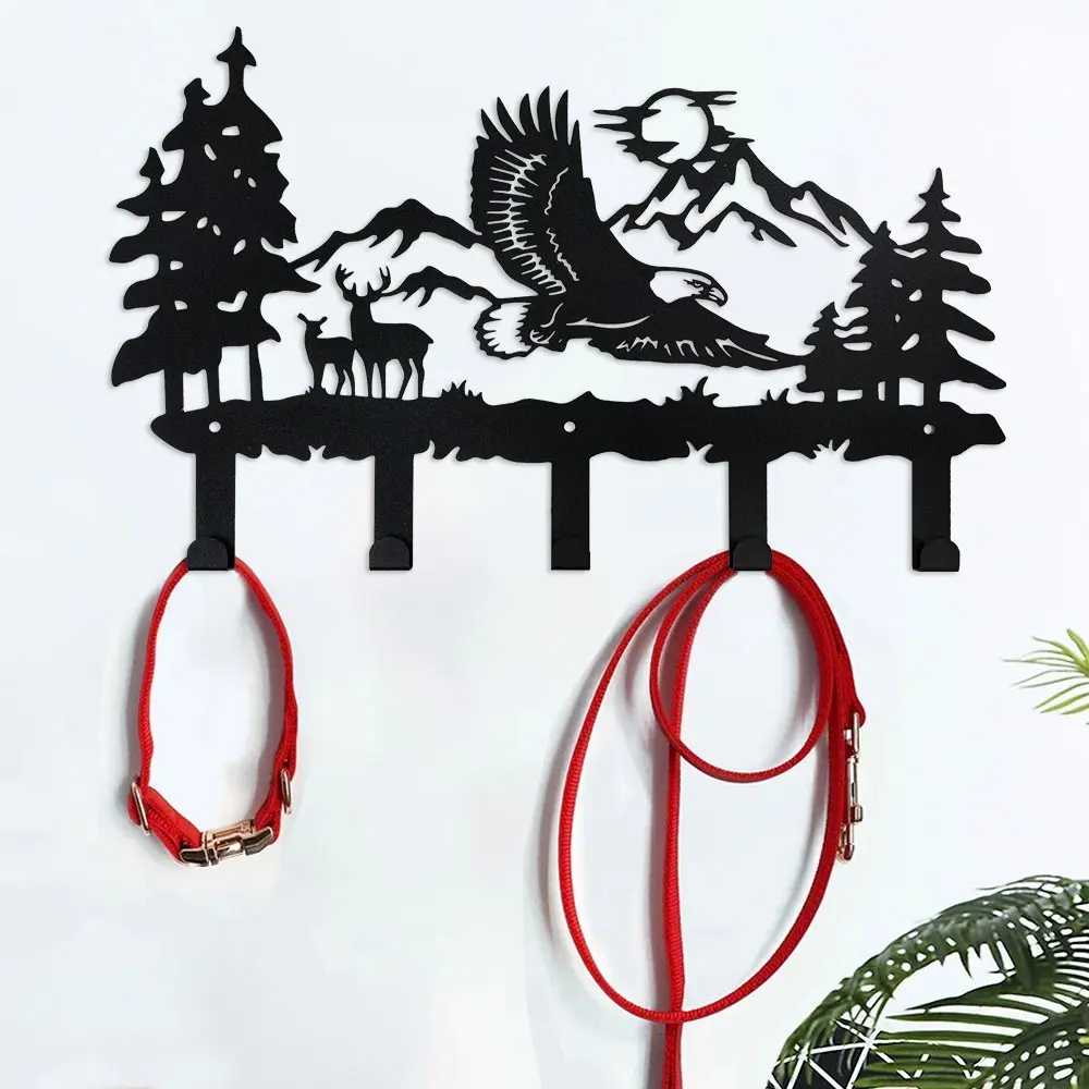 1Pc Metal Eagle Hooks Wall Art Decor-Eagle Hangers and Key Holder-Animal Theme Hooks Sweet Home Decor for Storage, Living Room 5