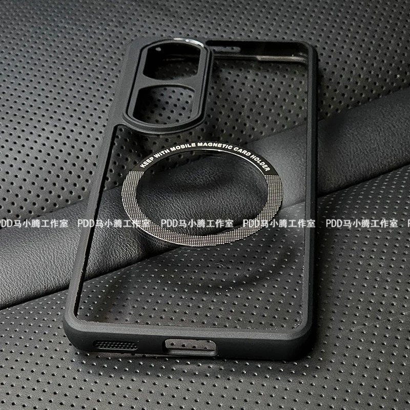 Magnetic Transparent Shockproof Silicone Phone Case with MagSafe Compatibility