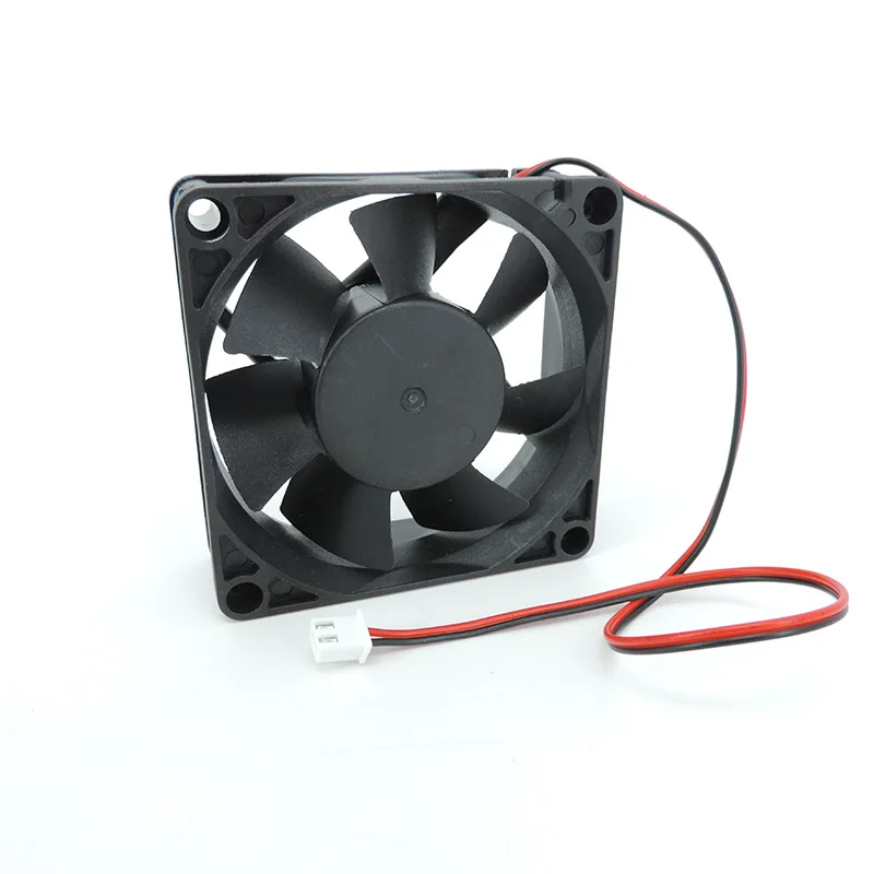 70MM Guard Metal Grill 2pin DC 5V 12V 24V Cooling Fan Comptuter CPU Sleeve Bearing Fan Case Cooling 7025 xh2.54 2pin L1 gaming cooling fan
