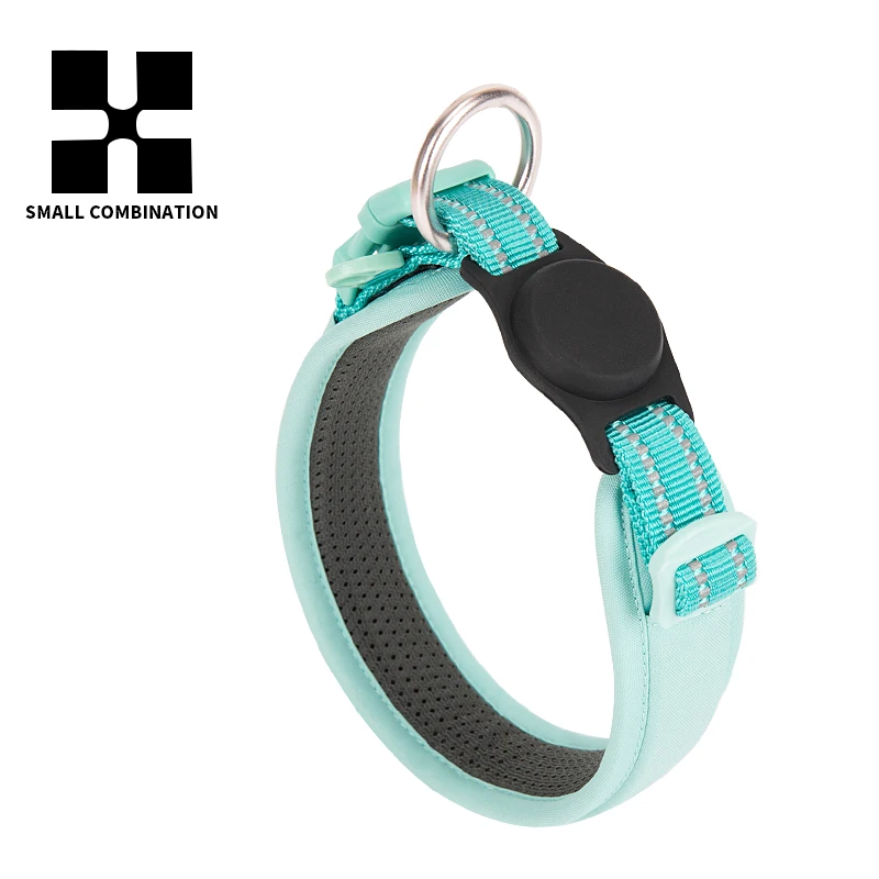 Adjustable Nylon AirTag Dog Collar Reflective Padded Small Medium Large Dog Collar AirTag Tracker Pet Accessorie