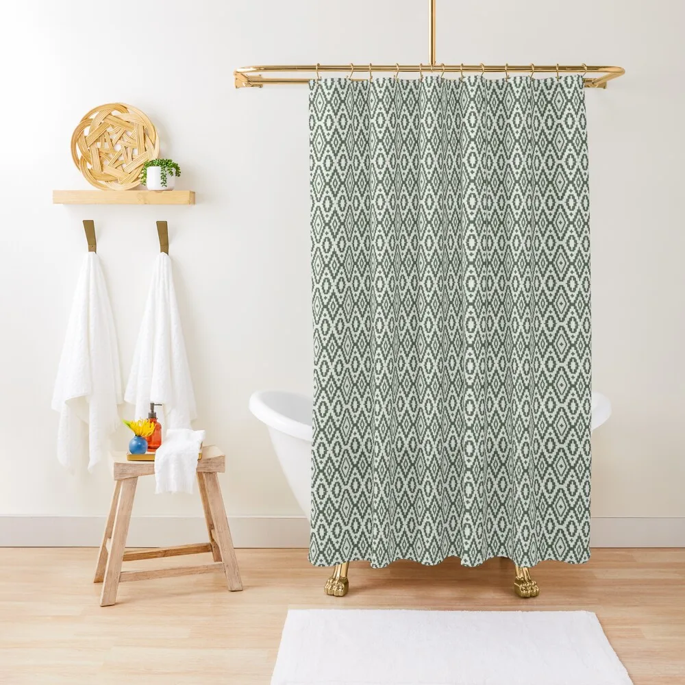 

Olive Green Southwestern Pattern with Texture Shower Curtain Bathroom Accessories Window Shower For Bathroom Set Curtain