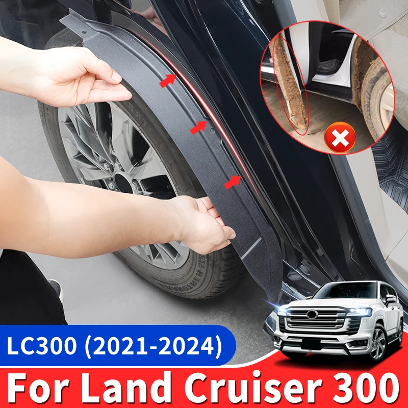 

Suitable for 2021-2024 Toyota Land Cruiser Prado 300 LC300 FJ300 rear wheel fender lining modification accessories 2022 2023