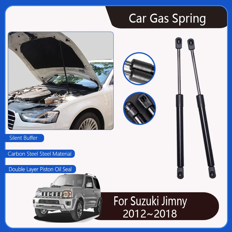 

Car Front Gas Hydraulic Rods For Suzuki Jimny 2012~2018 Car Front Gas Strut Shocks damper Strut Lift Supporters Auto Accessories