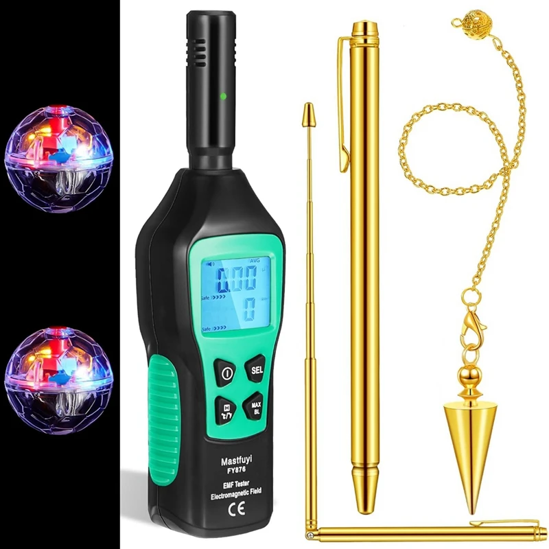 

Mastfuyi Ghost Hunting Equipment Kit 3-In-1 Emf Sensor Tester Detector Divining Rod For Indoor Outdoor Ghost Hunting