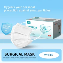 Black Disposable Face Masks - 3 - Layer Breathable Safety Shield - 50pcs box (WHITE)