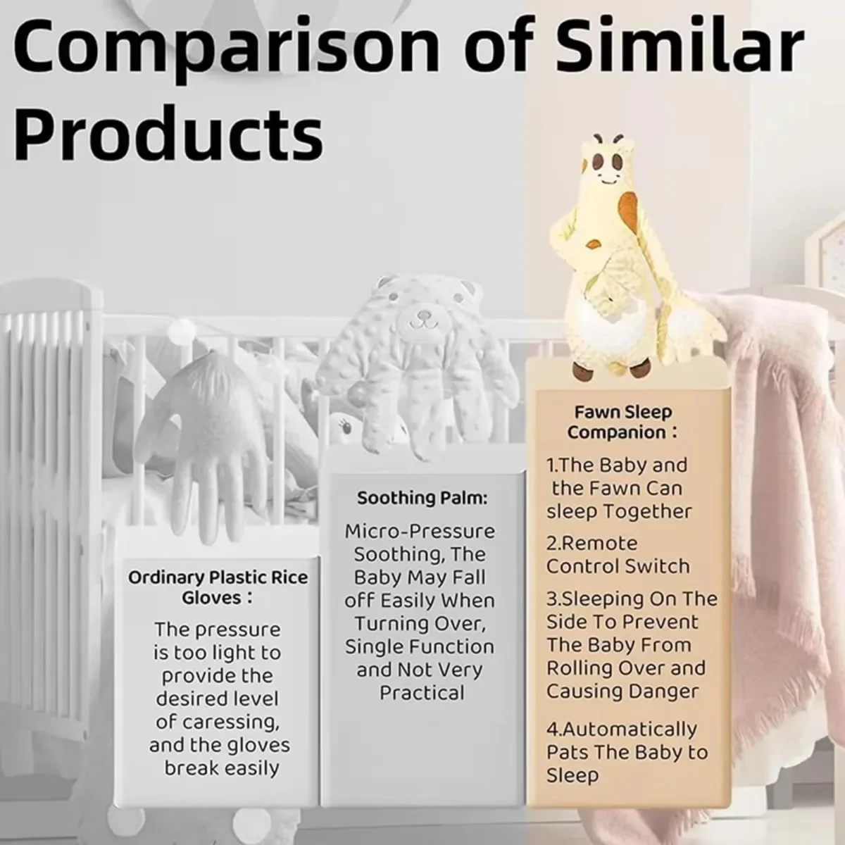Baby Sleeping Patting Doll Pillow Soothing Palm Remote Control Electric Sleep Companion Automatic Baby Pillow Toddler Nursing 4