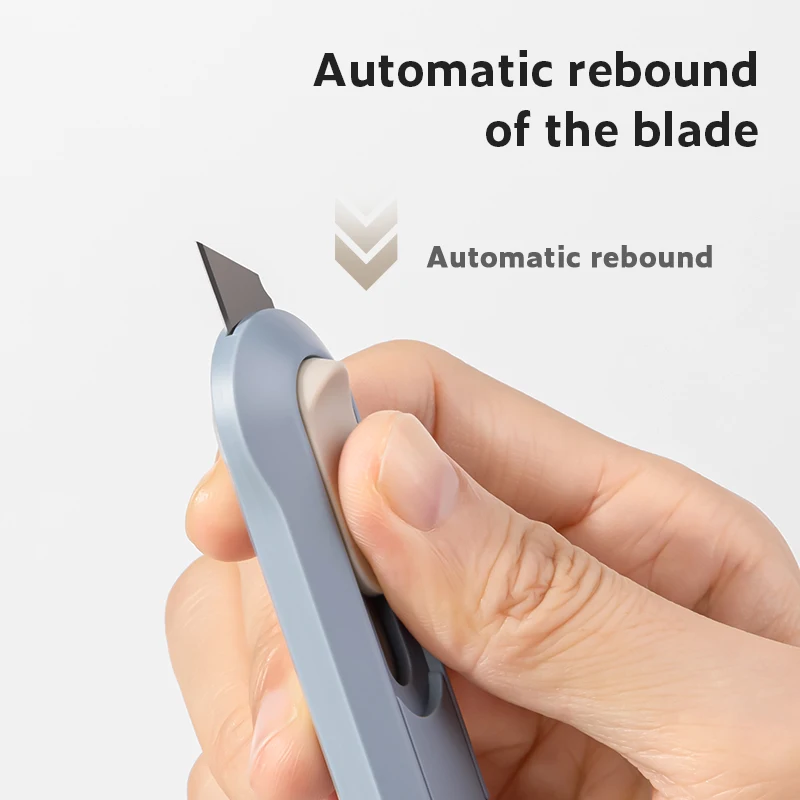 Taglierina Portatile Mini per Carta, Coltello di Qualità per Lavori Artistici, Apri Scatole Automatico, Taglierina Tascabile per Ufficio, Casa e Apertura Scatole - immagine 2