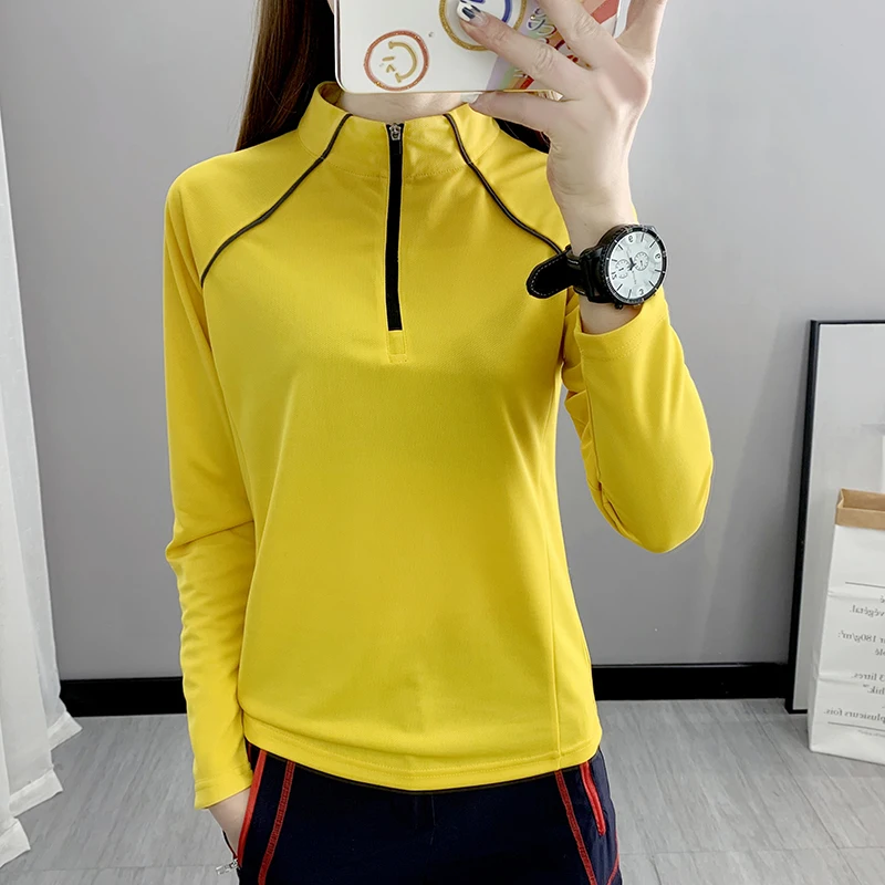 Women's Basic Top Long-sleeved Ice Silk Female Quick-drying T-shirt Stretch Breathable Outdoor Fitness Running Loose Men Tees