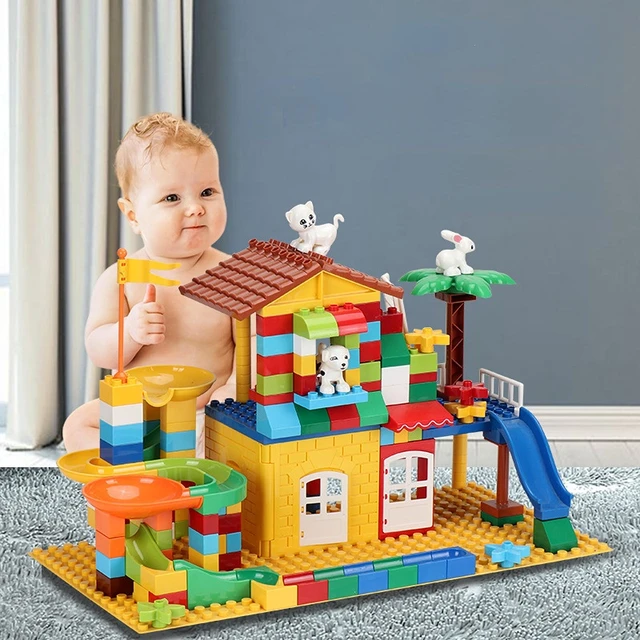 Compatibile con Lego Marble Big Size Building Blocks City House giocattoli  educativi fai da te in mattoni grandi per regalo per bambini - AliExpress