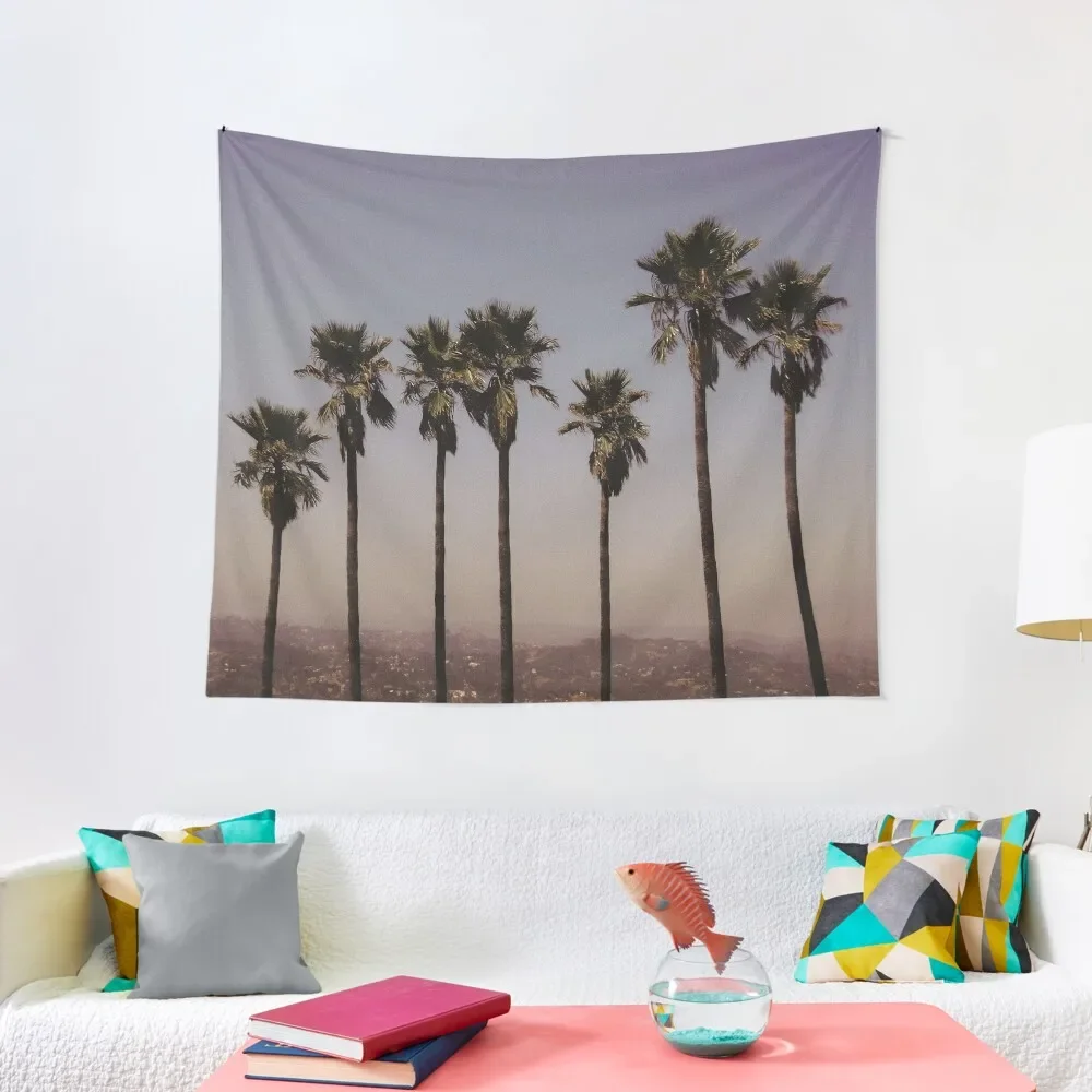 

los angeles palm trees Tapestry Decoration Bedroom Room Decorations Aesthetic Hanging Wall Room Aesthetic Tapestry