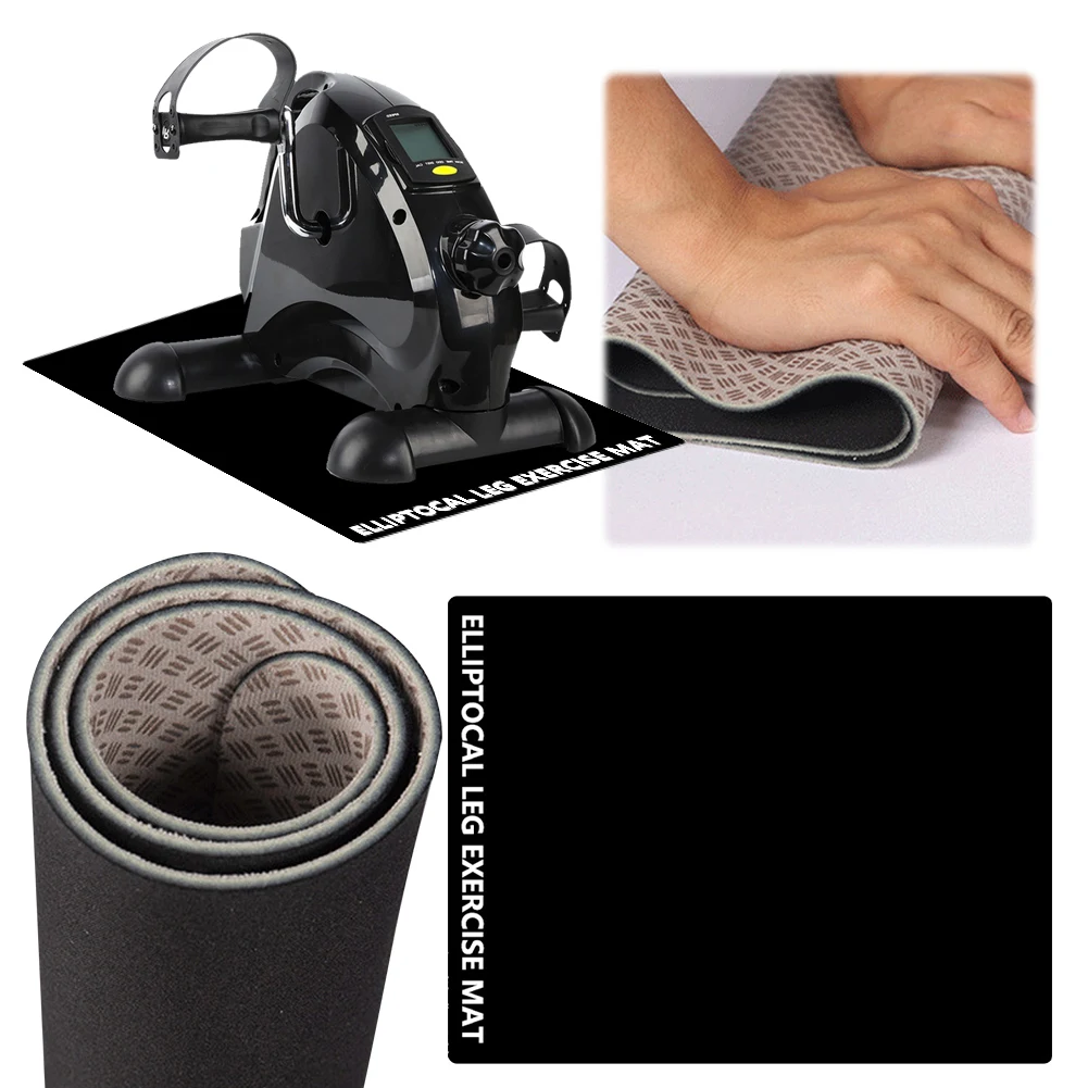 Ellipse Leg Exerciser Machine Mat Under Desk Elliptical Mat Protects The Floor Non-Slip Workout Mat for Exercise Equipment