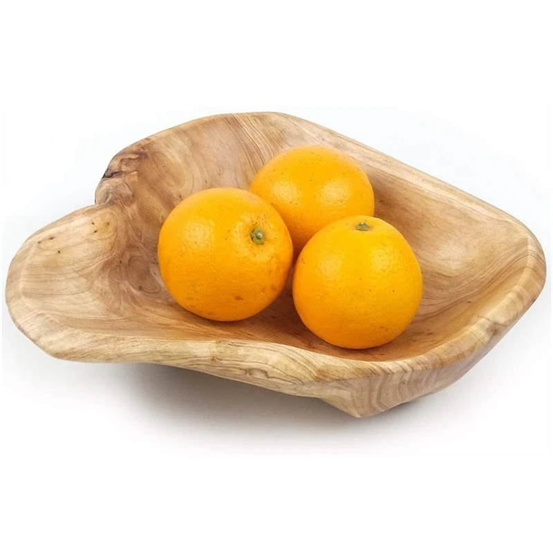 Ciotola Per Insalata Di Frutta In Legno, Intagliata A Mano, Ciotole Di Radice Da 15 19 Cm~p141316975