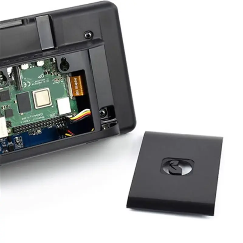 Hot-For Raspberry Pi 4B 7인치 ABS 블랙 쉘 케이스 공식 오리지널 7인치 800X480 디스플레이 터치 스크린용