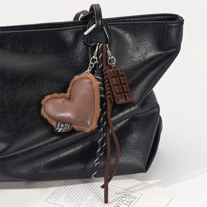 Creative New Fashion Love Simple Handmade Braided Rope Keychain Texture Bag Pendant Car Decoration Ornament