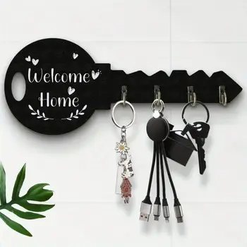 Bohemian Wooden Wall-Mounted Key Stand 1