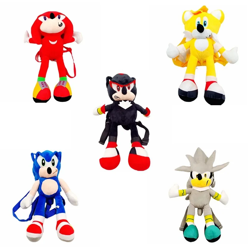 45Cm Spot Ad Azione Rapida Sonik Sonic Zaino Grande Borsa Da Scuola Per Bambini Borsa Di Peluche Peluche Sonic Shadow All'Ingrosso