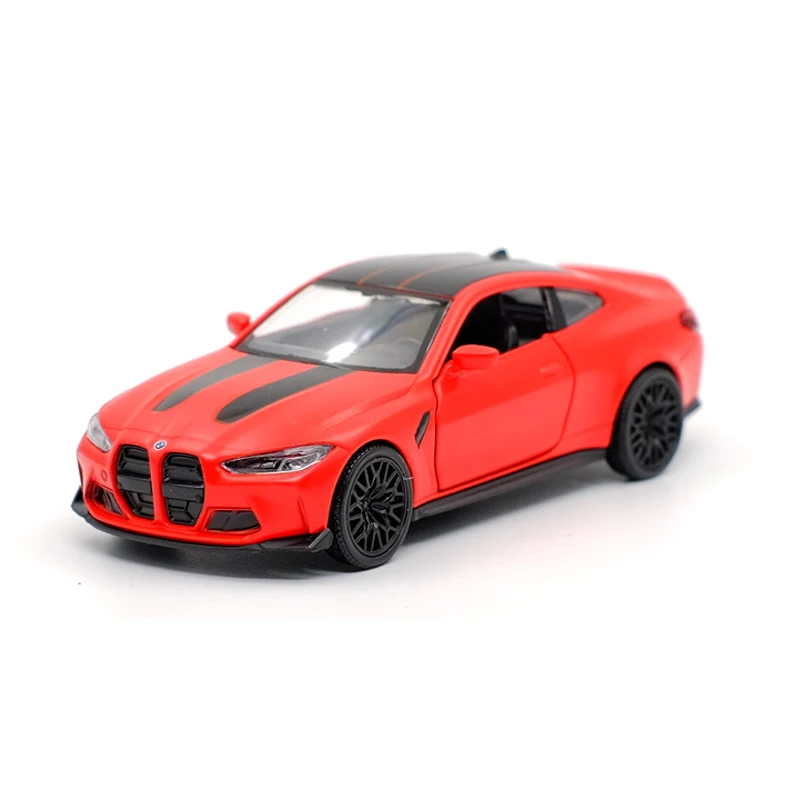 imtfzct Modellino di auto in lega BMW M4 CSL in scala 1:36, pressofuso, con funzione pullback, regalo di compleanno per bambini (grigio