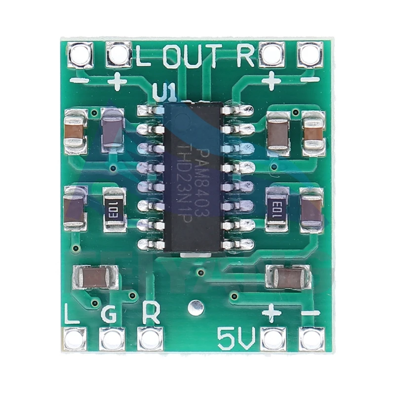 PAM8403 Mini Digital Amplifier Board 2 * 3W Class D 2.5 to 5V USB Power Supply