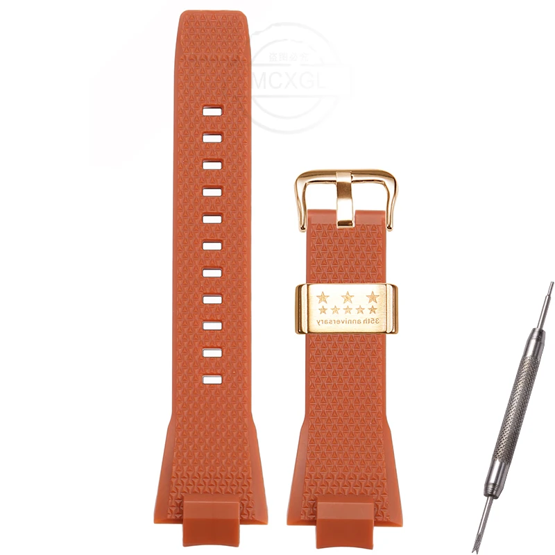 Durable Rubber Replacement Strap for Men's Sports Watches – Waterproof Resin Bracelet