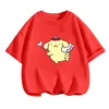Kawaii Anime Pom Pom Purin Cute Cartoon Short Sleeve T-shirt Summer New Cotton Loose Kids Half-sleeved Top Birthday Gift 2