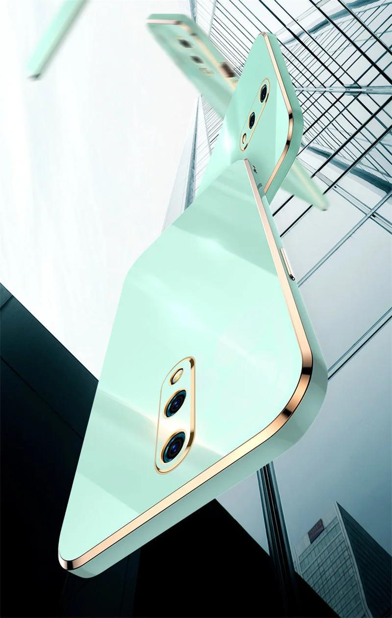Sleek Shockproof Silicone TPU Phone Case - Soft Back Cover in Plating Design