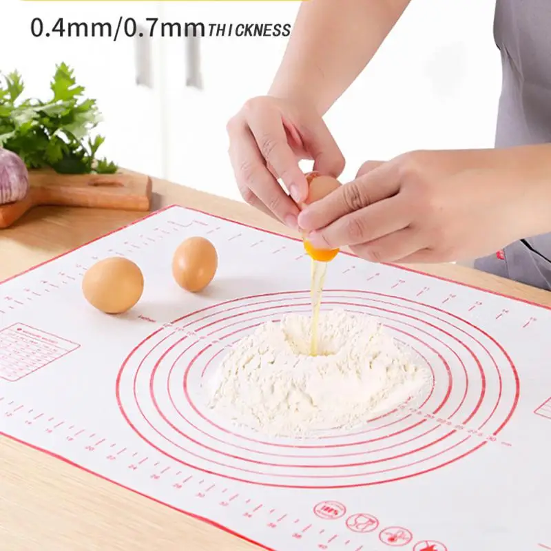 50/40cm Silicone Pad Baking Mat Sheet Kneading Dough Mat For Kitchen Rolling Dough Pizza Large Non-Stick Maker Gadgets silicone baking mat