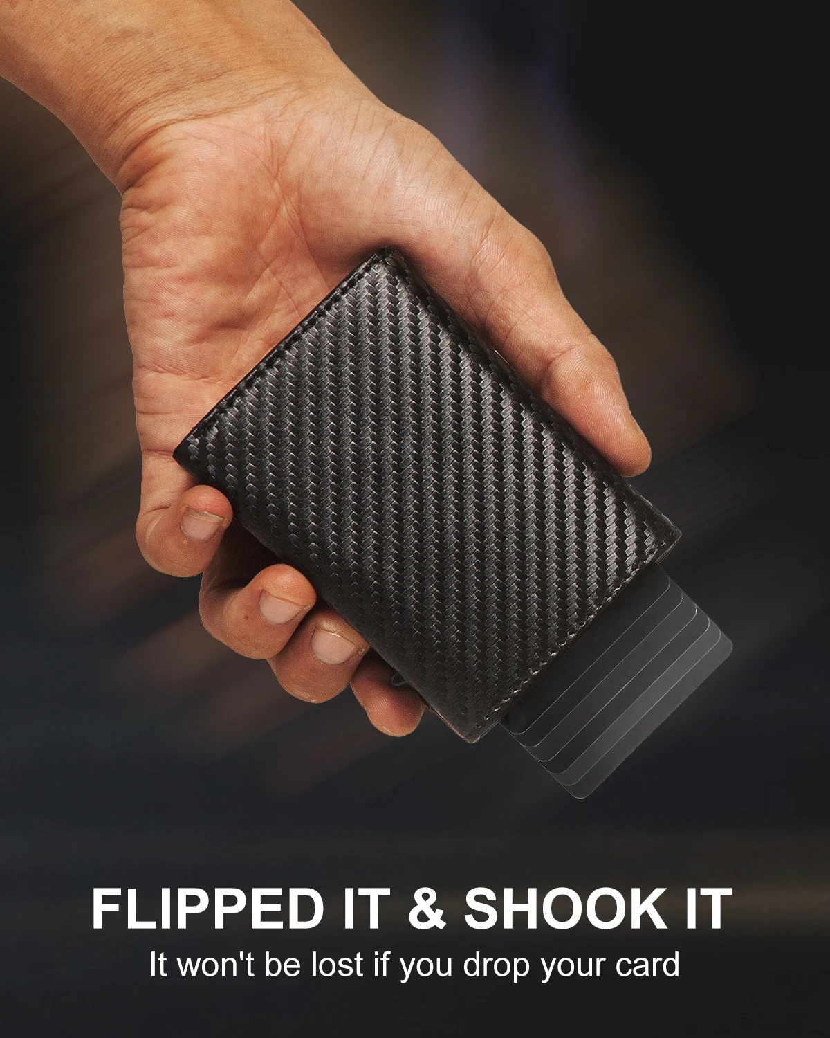 Men&lsquo;s Credit Card Holder Wallet RFID Blocking Trifold Wallet Smart Pop Up with Coin Compartment and Banknote Compartment