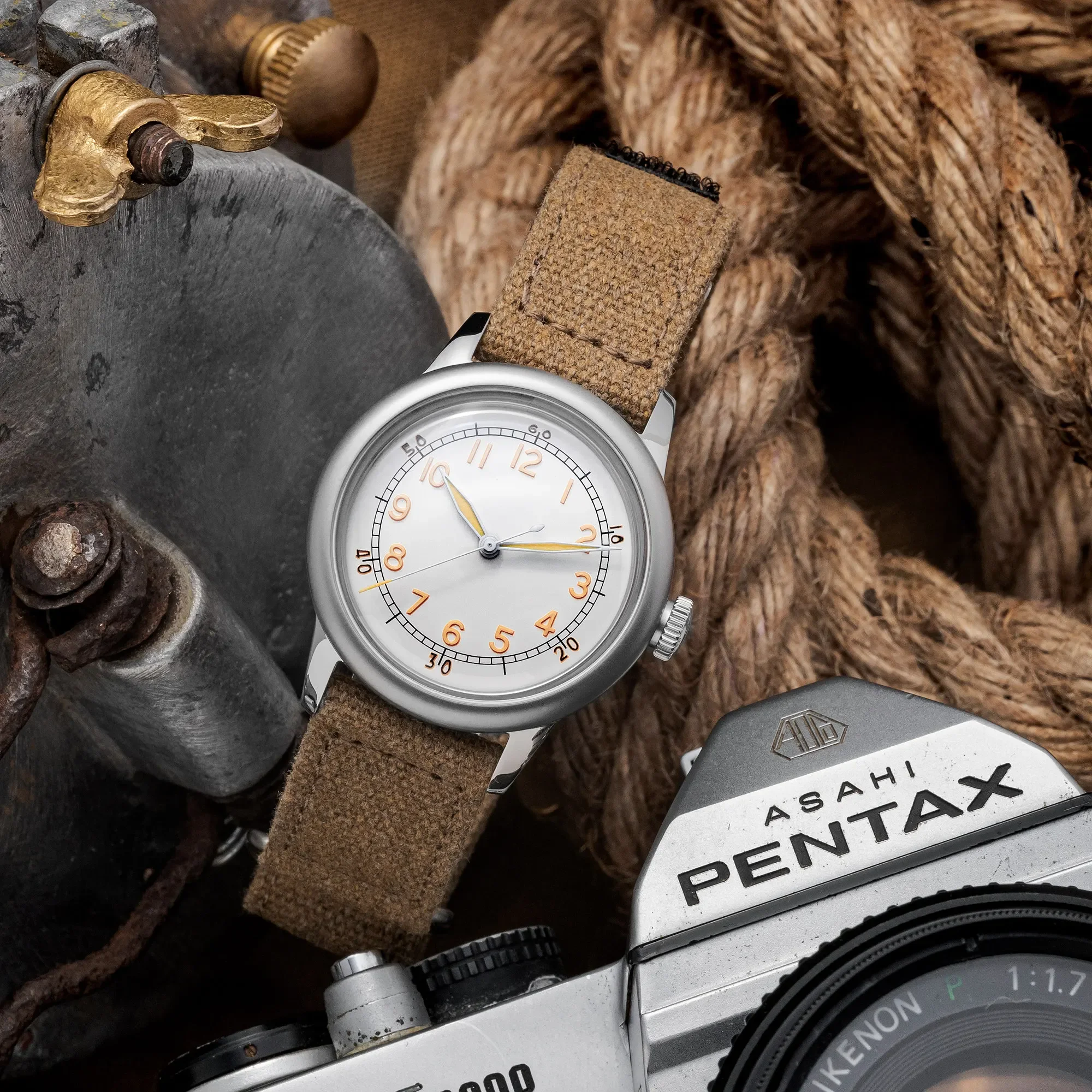 Thornwatch-第二次世界大戦男性用ミリタリースチールウォッチ