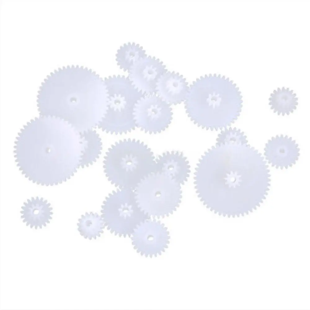 Description Picture 6 of item64pcs Single Double Layer Toy Car Gearbox Shaft Plastic Gear Toy Gear Craft Toolkit