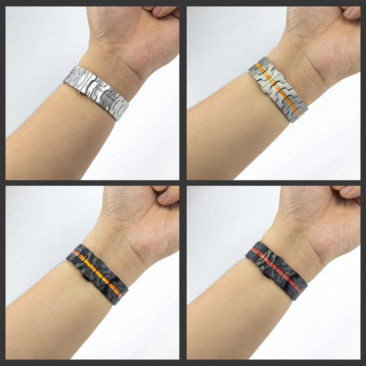 Premium Metal Business Bracelet Watchband, 20mm/22mm Strap