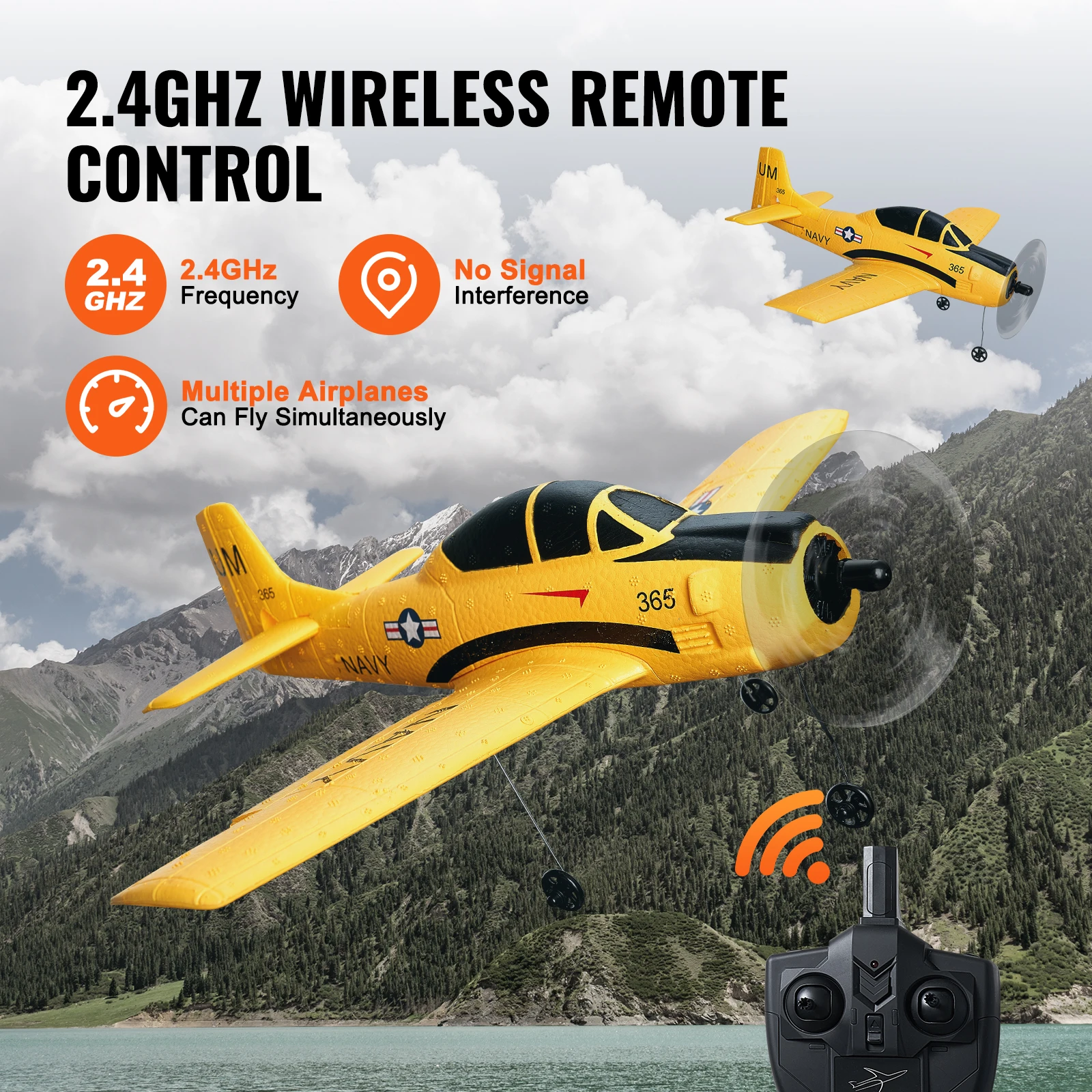 Remote Control Airplane with 6 Axis Gyro Stabilizer for Kids