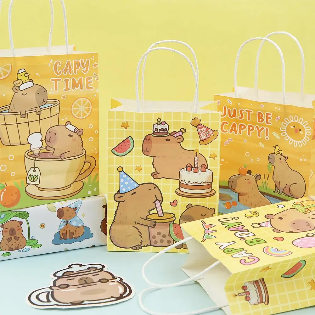 thumbnail image 2 of Capybara Party Gift Bags Candy Filled Bags Capybara Snack Bags Pinata Filled Bags Children's Birthday Party Supplies Baby Shower 2 of 13