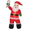 Oxford Giant LED Lighted Christmas Inflatable Santa Claus With Candy Cane Outdoor Garden New Year Decoration Christmas Figure 6