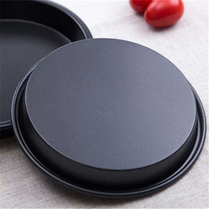 Premium Non-Stick Pizza Pan Bakeware 6 to 12inch Carbon Steel Pizza Plate Round Deep Dish Pan Tray Mold Mould Baking Tools pizza bakeware