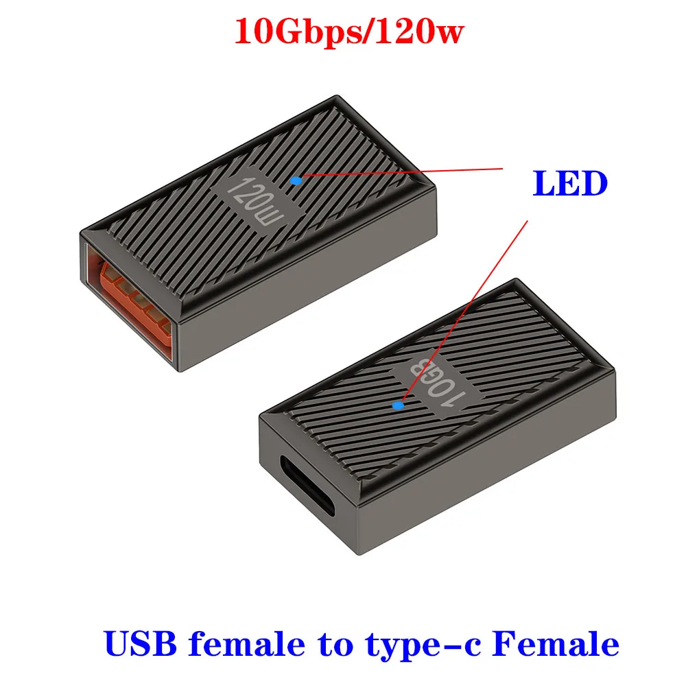 180 Gradi A Forma Di U 100W USB 3.2 Tipo C Maschio A Femmina Adattatore Da 1 A 2 OTG 10Gbps Dati Rapidi 4K Tablet USB-C Convertore Di Ricarica - Foto 2