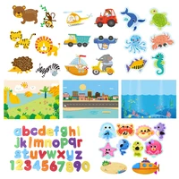 Summer Baby Bath Toys Alphanumeric Letter Animal Puzzle Soft EVA Kids Baby Bathroom Water Toys Baby Toys for 0 12 Months 1 Years 1