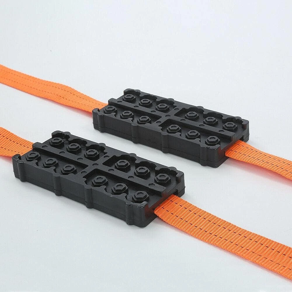 2pcs Universal Snow Chains for Car Truck SUV Bus Adjustable Length Anti-skid Tire Chains for Ice Snow Muddy Road Driving