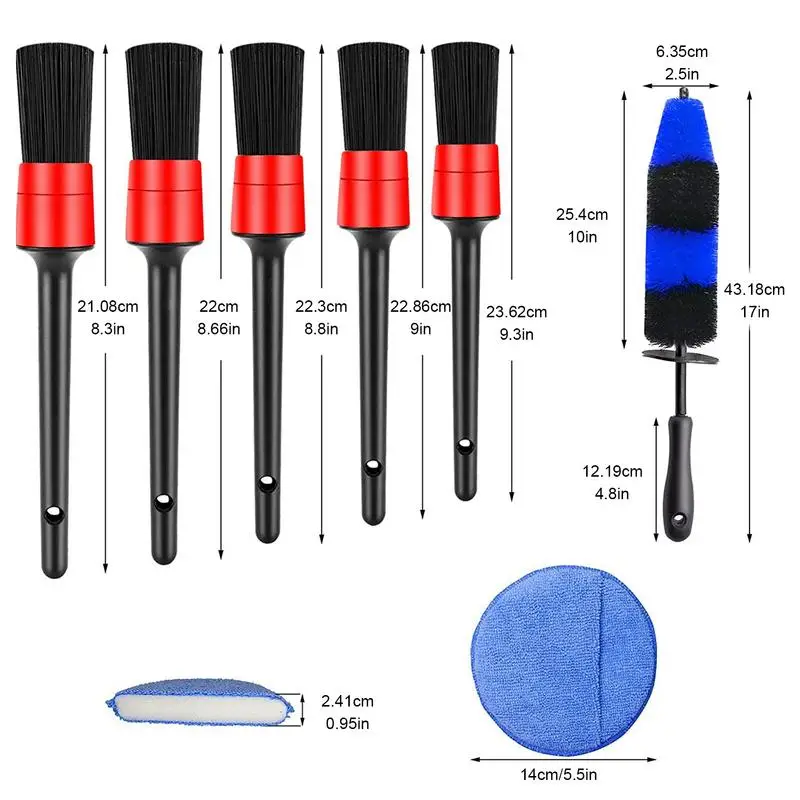 20Pcs Car Detailing Brush Set, Car Wheel Tire Brush Set, Car Detailing Kit  with 17 Rim Wheel Brush, Tire Brush, Car Cleaning Kit for Cleaning Wheels