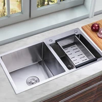 78*43*21cm Stainless Steel Sink With a Drainage Basket And a Set Of Sewer fits Kitchen & Bathroom 1