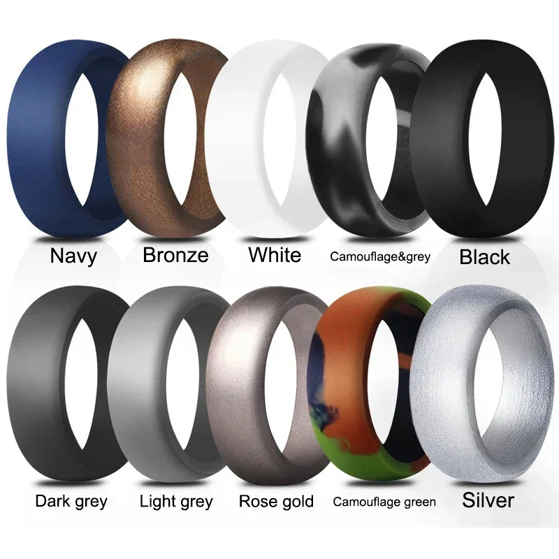 Sports Silicone Ring For Men Running Exercise Explorer Rubber Bands Hypoallergenic Flexible Finger Rings finger ring